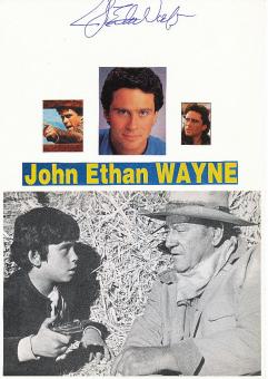 John Ethan Wayne  Film & TV Autogramm Karte original signiert 