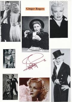 Ginger Rogers † 1995  Film & TV Autogramm Karte original signiert 