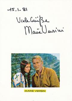 Marie Versini † 2021 Winnetou  Film & TV Autogramm Karte original signiert 