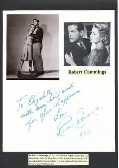 Robert Cummings † 1990  Film & TV Autogramm Karte original signiert 
