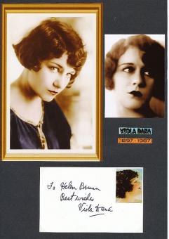 Viola Dana † 1987 Stummfilm Star  Film & TV Autogramm Karte original signiert 