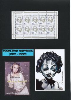 Marlene Dietrich † 1992  Film & TV Briefmarken 