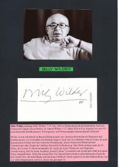 Billy Wilder † 2002  Regisseur  Film & TV Autogramm Karte original signiert 