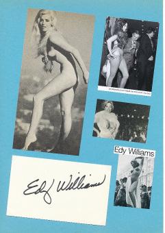 Edy Williams  Nackt  Film & TV Autogramm Karte original signiert 