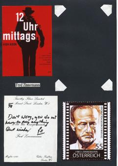Fred Zinnemann † 1997  Regisseur  Film & TV Autogramm Karte original signiert 
