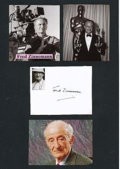 Fred Zinnemann † 1997  Regisseur  Film & TV Autogramm Karte original signiert 