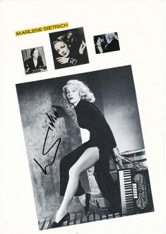 Marlene Dietrich † 1992  Film & TV Autogramm Bild original signiert 