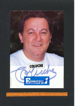 Coluche † 1986   Michel Colucci  Film & TV Autogrammkarte original signiert 