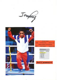 Joel Casamayor  Kuba 1992 Olympiasieger  Boxen  Autogramm Karte original signiert 