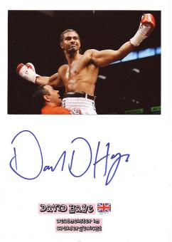 David Haye  GB  Weltmeister  Boxen  Autogramm Karte original signiert 