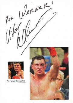 Vitali Klitschko  Ukraine  Weltmeister  Boxen  Autogramm Karte original signiert 