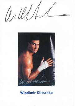 2  x  Wladimir Klitschko  Ukraine Weltmeister  Boxen  Autogrammkarte + Blankokarte original signiert 