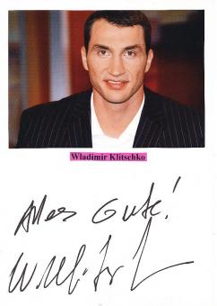 Wladimir Klitschko  Ukraine  Weltmeister  Boxen  Autogramm Karte original signiert 