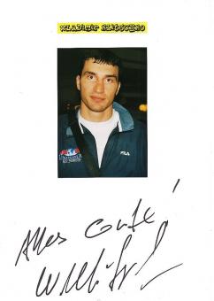 Wladimir Klitschko  Ukraine  Weltmeister  Boxen  Autogramm Karte original signiert 