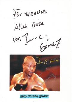 2  x  Juan Carlos Gomez  Weltmeister  Boxen  Autogrammkarte + Foto original signiert 