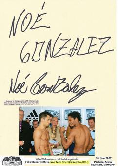 Noe Gonzalez Alcoba  Uruguay  Boxen  Autogramm Karte original signiert 