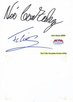 Felix Sturm & Noe Gonzalez Alcoba  Uruguay  Boxen  Autogramm Karte original signiert 