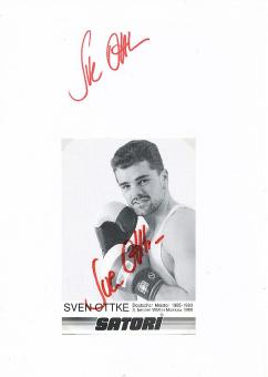 2  x  Sven Ottke  Weltmeister  Boxen  Autogrammkarte + Blankokarte original signiert 