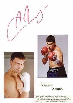 Alexander Alexejew  Rußland  Boxen  Autogramm Karte original signiert 
