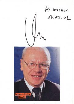 Klaus Peter Kohl  Boxen  Autogramm Karte original signiert 