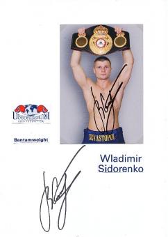 2  x  Wladimir Sidorenko  Boxen  Autogrammkarte + Blankokarte original signiert 