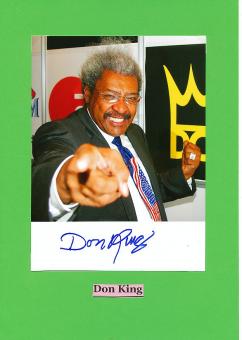 Don King  USA  Promoter vieler Weltmeister Boxen  Autogramm Foto original signiert 