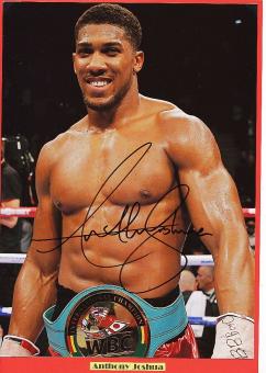 Anthony Joshua USA Weltmeister + Olympiasieger  2012  Boxen  Autogramm Foto original signiert 