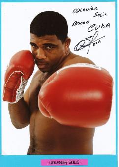 Odlanier Solis Kuba Weltmeister + Olympiasieger Boxen  Autogramm Foto original signiert 