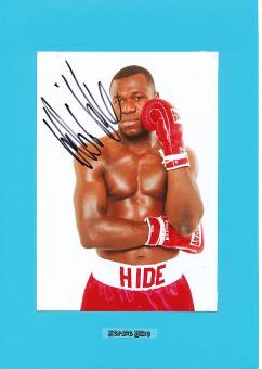 Herbie Hide  Nigeria  Weltmeister Boxen  Autogramm Foto original signiert 