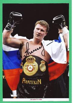 Alexander Powetkin  Rußland  Weltmeister + Olympiasieger Boxen  Autogramm Foto original signiert 