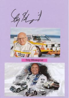 Stig Blomquist  Ralley  Auto Motorsport  Autogramm Karte  original signiert 