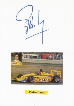 Pedro Lamy  Formel 1  Auto Motorsport  Autogramm Karte  original signiert 