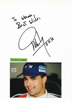 Pedro Lamy  Formel 1  Auto Motorsport  Autogramm Karte  original signiert 