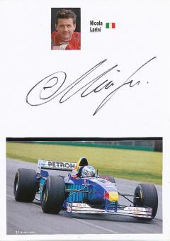 Nicola Larini   Formel 1  Auto Motorsport  Autogramm Karte  original signiert 