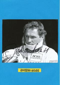 Jochen Mass   Formel 1  Auto Motorsport  Autogramm Foto  original signiert 