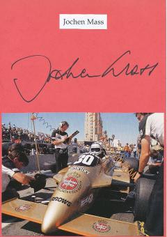 Jochen Mass   Formel 1  Auto Motorsport  Autogramm Karte  original signiert 