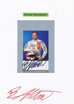 2  x  Bernd Mayländer  Formel 1  Auto Motorsport  Autogrammkarte + Blankokarte  original signiert 
