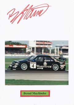 Bernd Mayländer  Formel 1  Auto Motorsport  Autogramm Karte  original signiert 