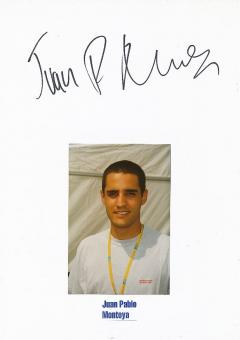 Juan Pablo Montoya  Formel 1  Auto Motorsport  Autogramm Karte  original signiert 