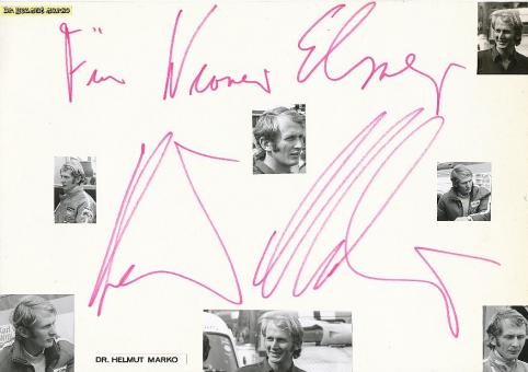 Dr. Helmut Marko  Red Bull  Formel 1  Auto Motorsport  Autogramm Karte  original signiert 