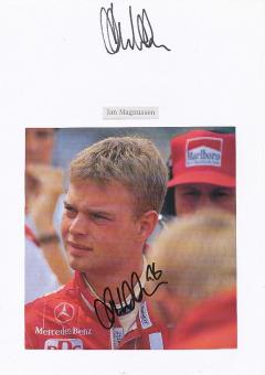 2  x  Jan Magnussen  Formel 1  Auto Motorsport  Autogramm Bild + Karte original signiert 