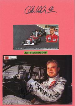 2  x  Jan Magnussen  Formel 1  Auto Motorsport  Autogramm Bild + Karte original signiert 