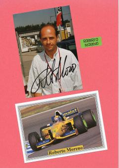 Roberto Moreno  Italien  Formel 1  Auto Motorsport  Autogramm Foto  original signiert 