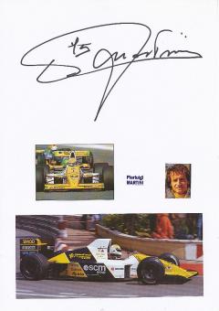 Pierluigi Martini  Italien  Formel 1  Auto Motorsport  Autogramm Karte  original signiert 