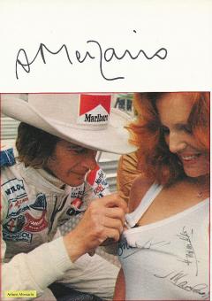 Arturo Merzario  Italien  Formel 1  Auto Motorsport  Autogramm Karte  original signiert 