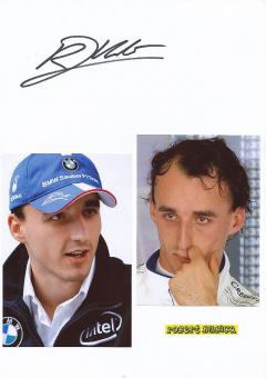 Robert Kubica  Formel 1  Auto Motorsport  Autogramm Karte  original signiert 