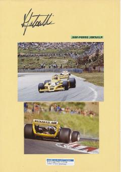 Jean Pierre Jabouille  Frankreich  Formel 1  Auto Motorsport  Autogramm Karte  original signiert 