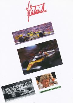 Jean Pierre Jabouille  Frankreich  Formel 1  Auto Motorsport  Autogramm Karte  original signiert 