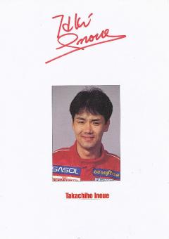 Takachiho Inoue  Japan  Formel 1  Auto Motorsport  Autogramm Karte  original signiert 