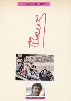 Jean Pierre Jarier  Formel 1  Auto Motorsport  Autogramm Karte  original signiert 